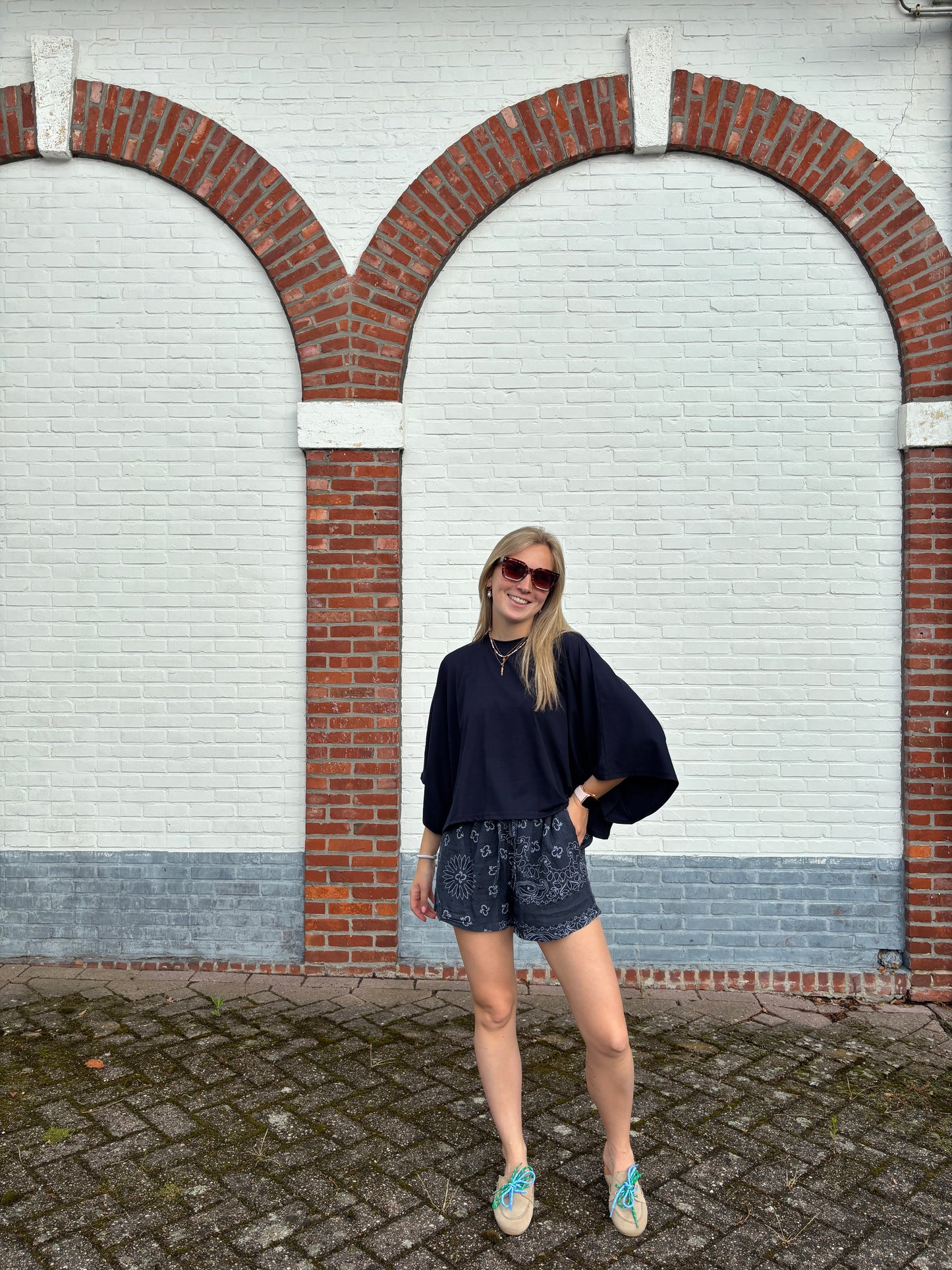 Olive t-shirt - donkerblauw