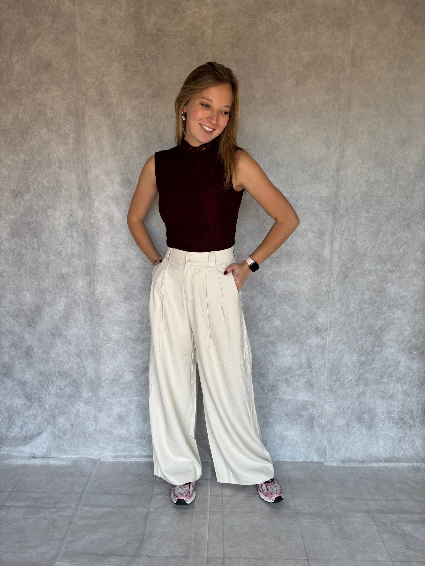 Fleur top - bordeaux