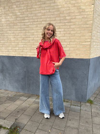 Nova glitter sjaaltje - oranje/roze