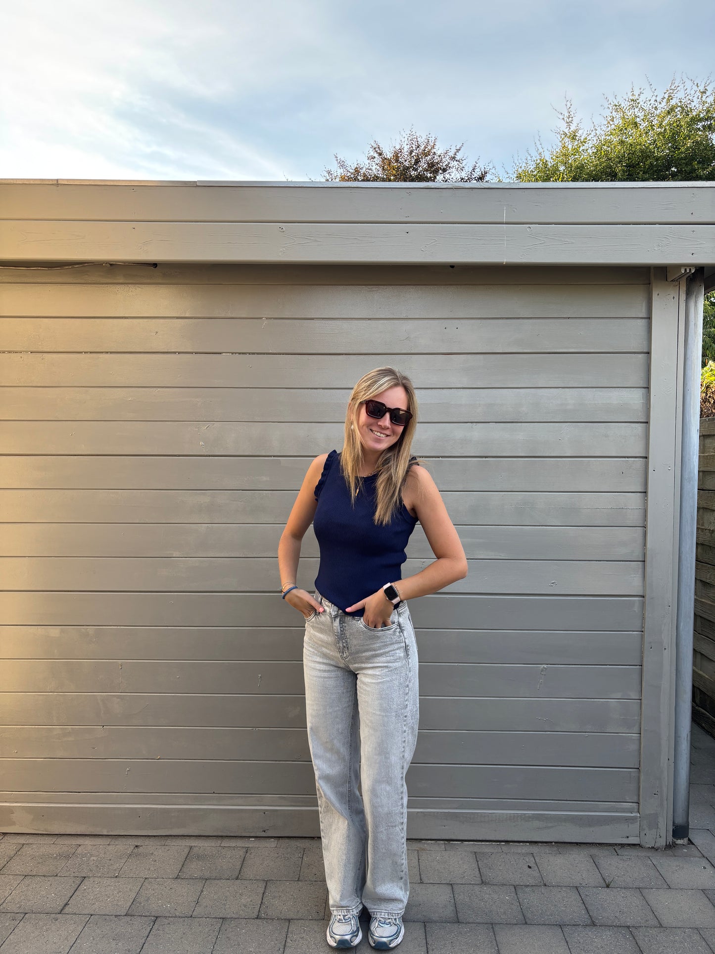 Maya top - donkerblauw