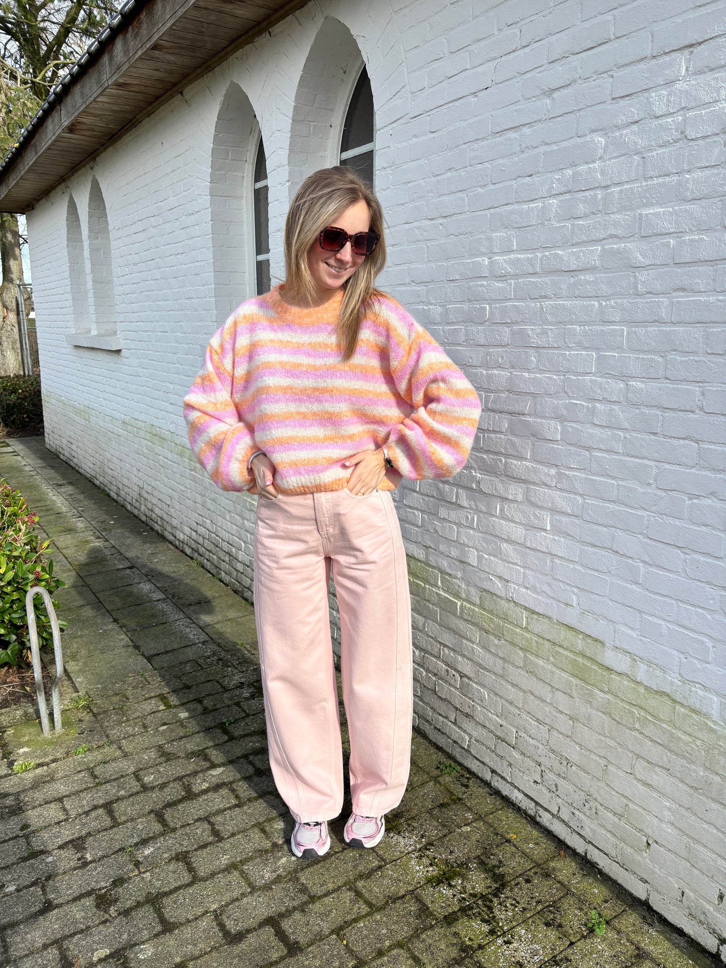 Mel trui - oranje/roze