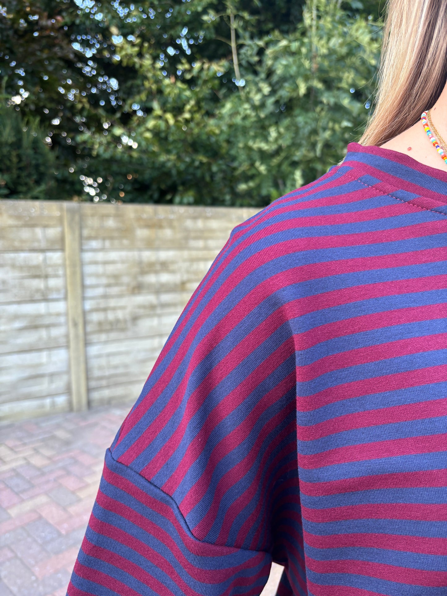 Lola T-shirt - bordeaux/donkerblauw