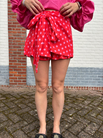 Colette skort - rood/roze