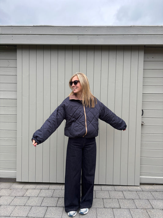 Ester reversible jas - bruin/donkerblauw