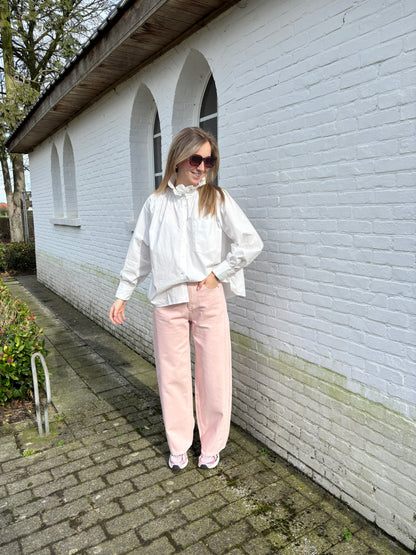 Wide leg jeans - roze