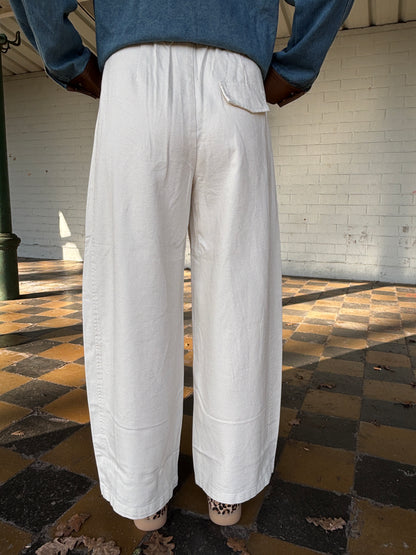 Holly denim pantalon - beige