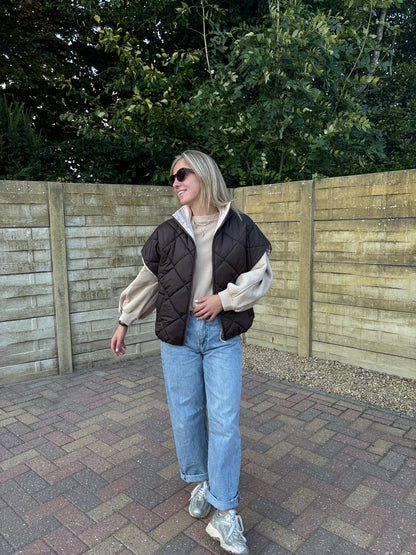 Reversible jasje - beige/bruin