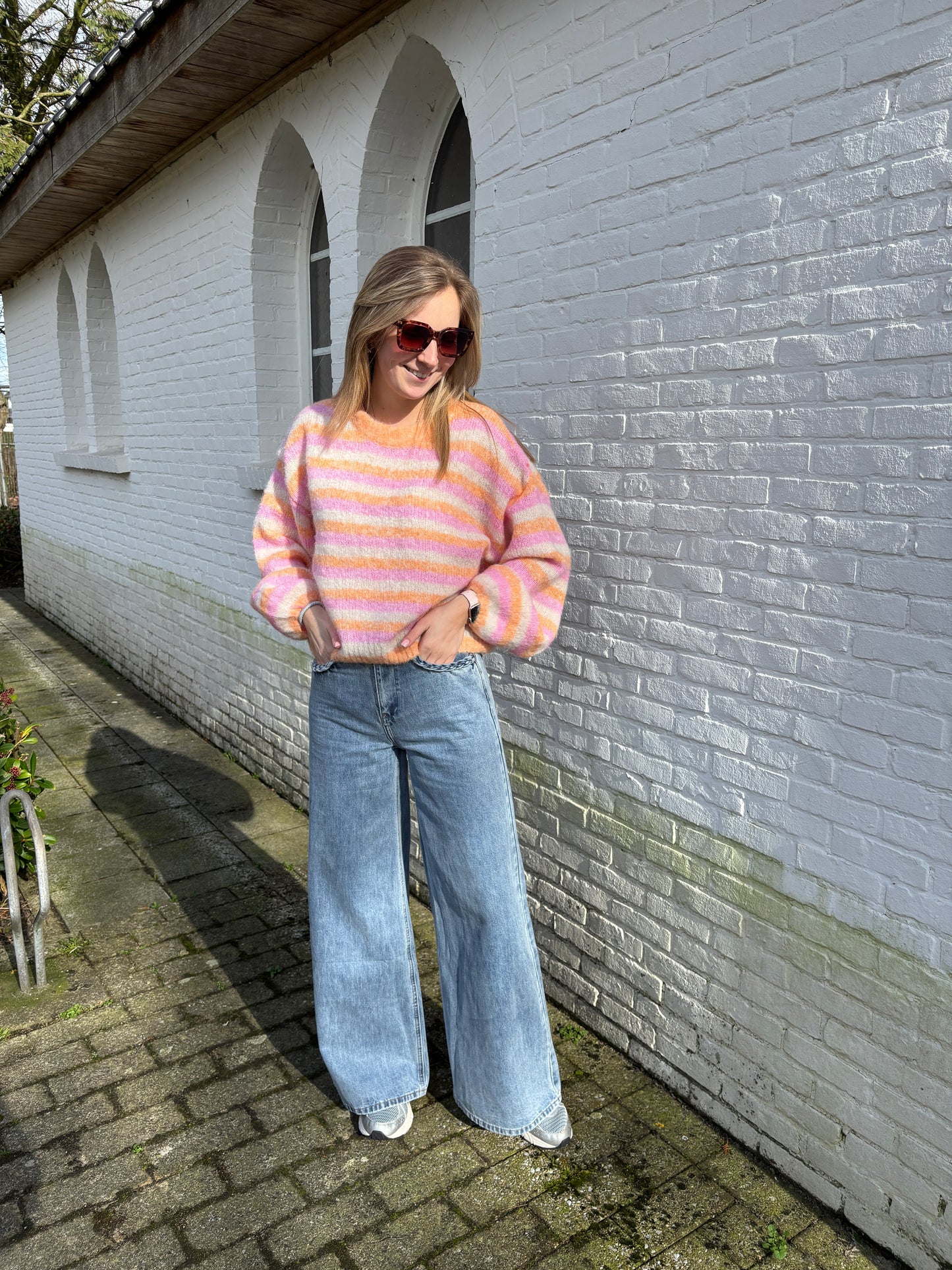 Mel trui - oranje/roze