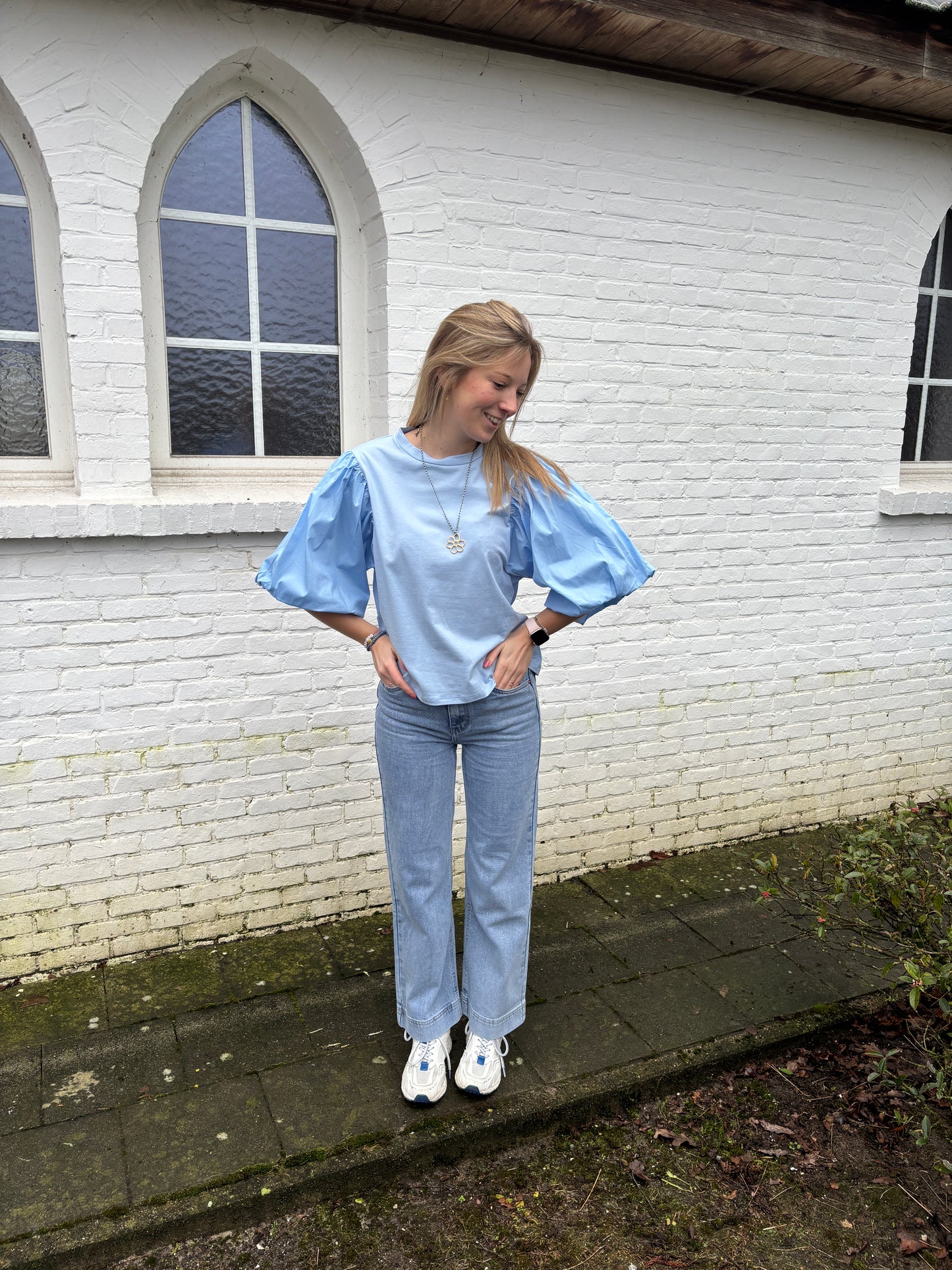 Tess top - lichtblauw