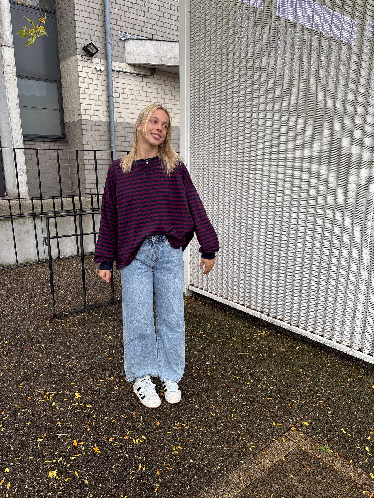 Sammy sweater - bordeaux/donkerblauw