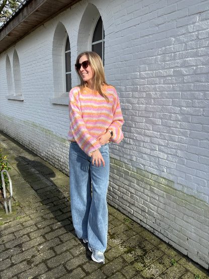 Mel trui - oranje/roze