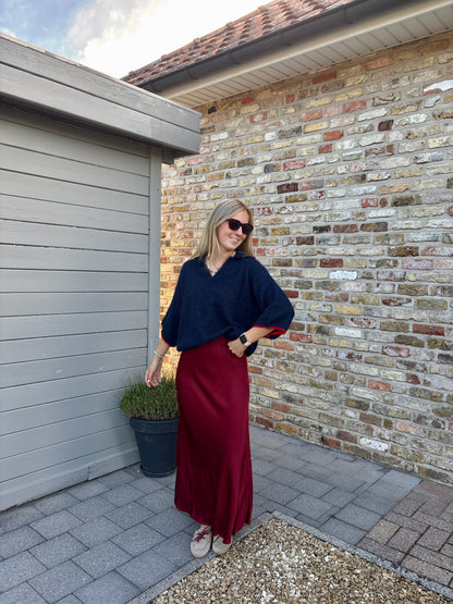 Isa pull - donkerblauw/rood