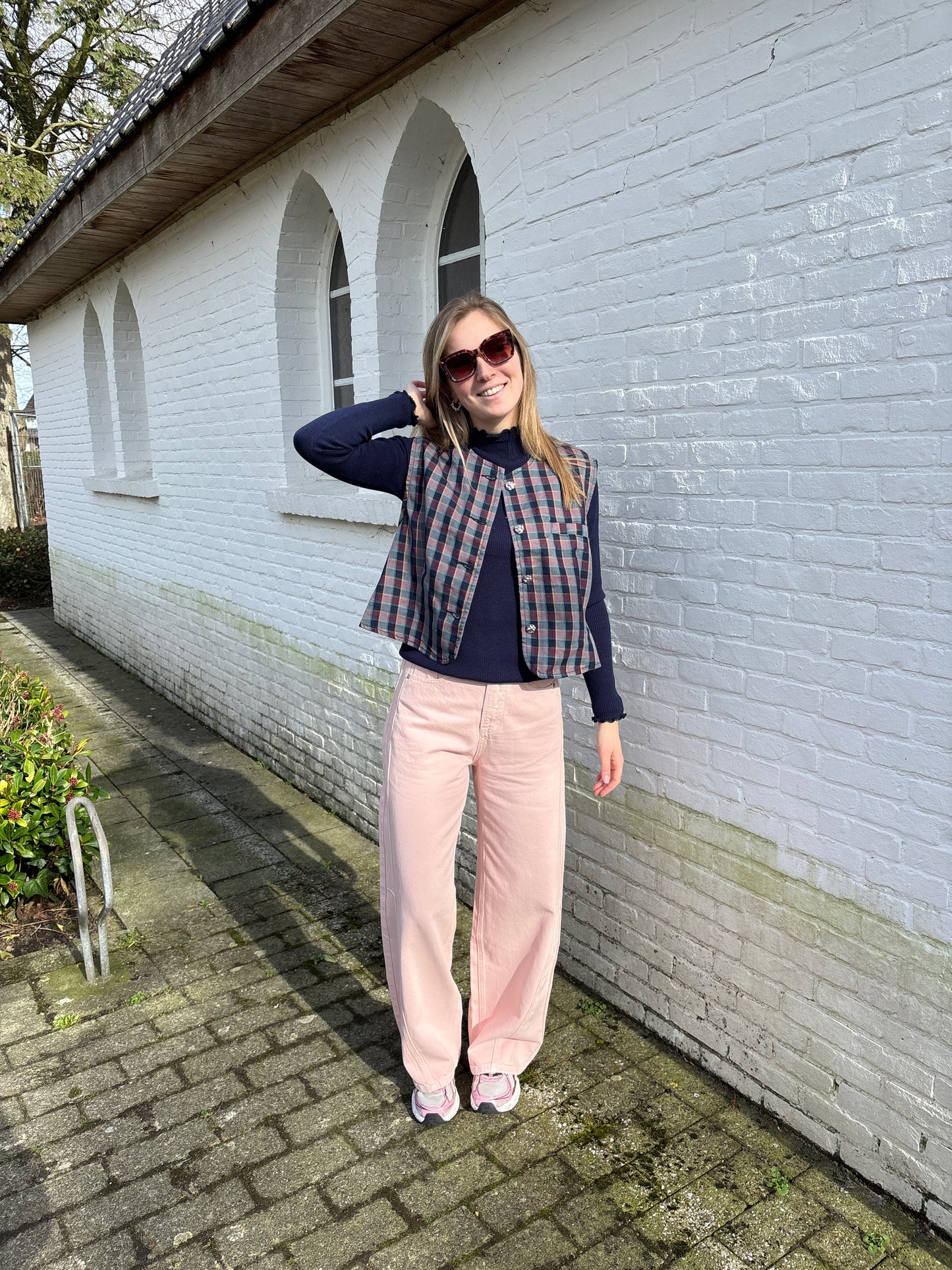 Muna top - donkerblauw