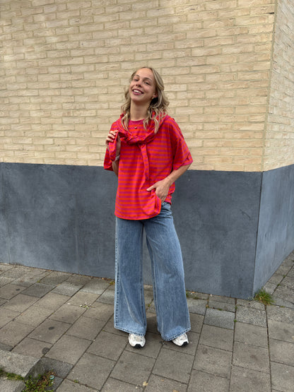 Nova glitter sjaaltje - oranje/roze