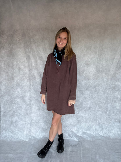 Ester sjaaltje - bruin/blauw