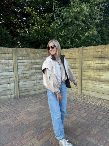Reversible jasje - beige/bruin