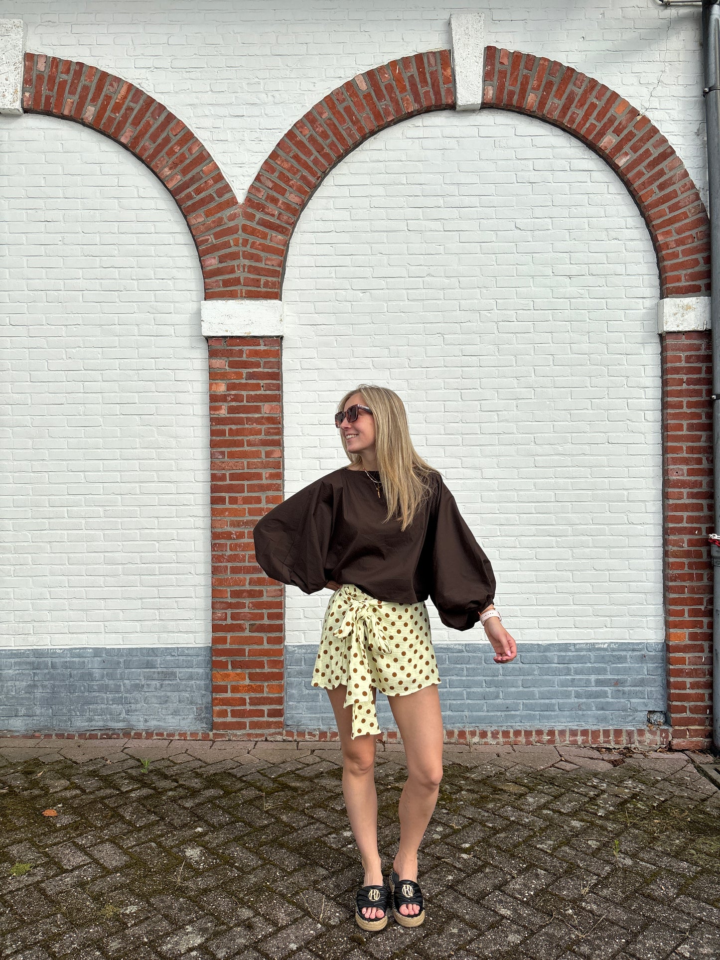 Lilly blouse - bruin