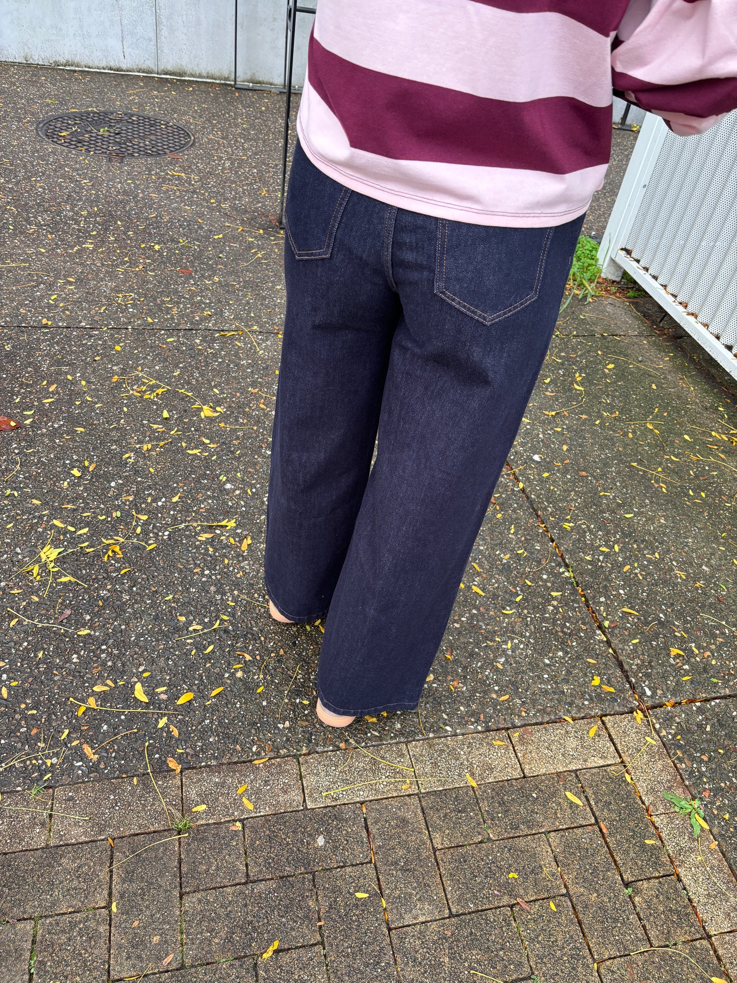 Wide leg jeans - donkerblauw