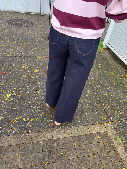 Wide leg jeans - donkerblauw