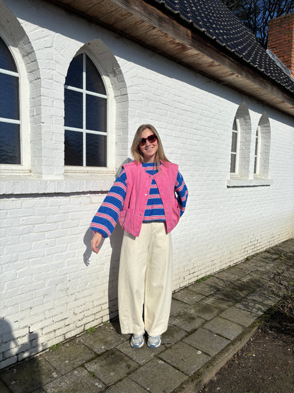 Merel trui - blauw/roze