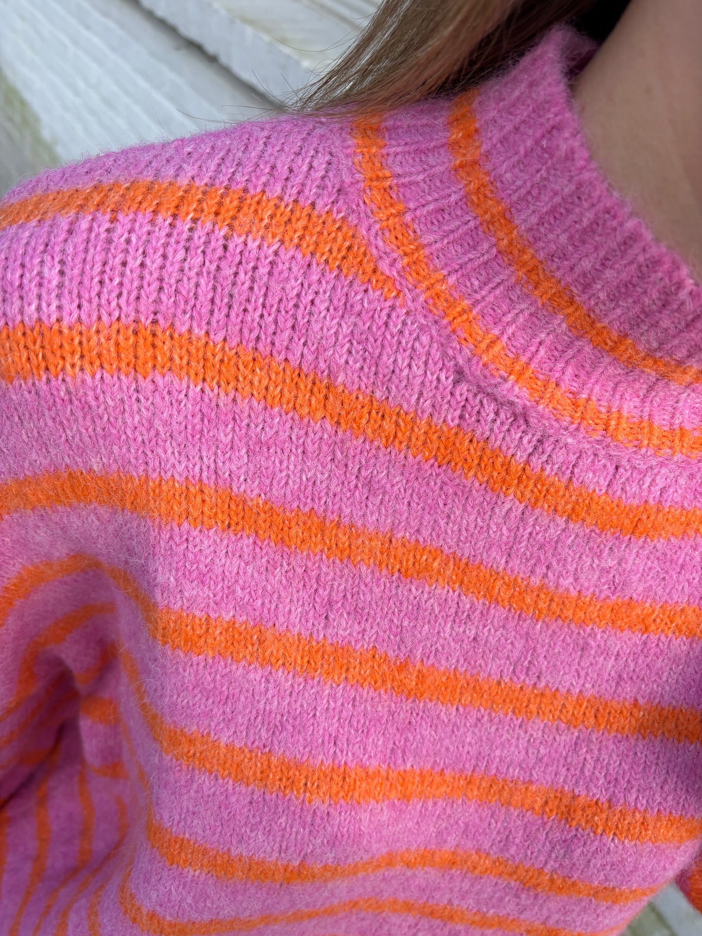 Loena trui - roze/oranje