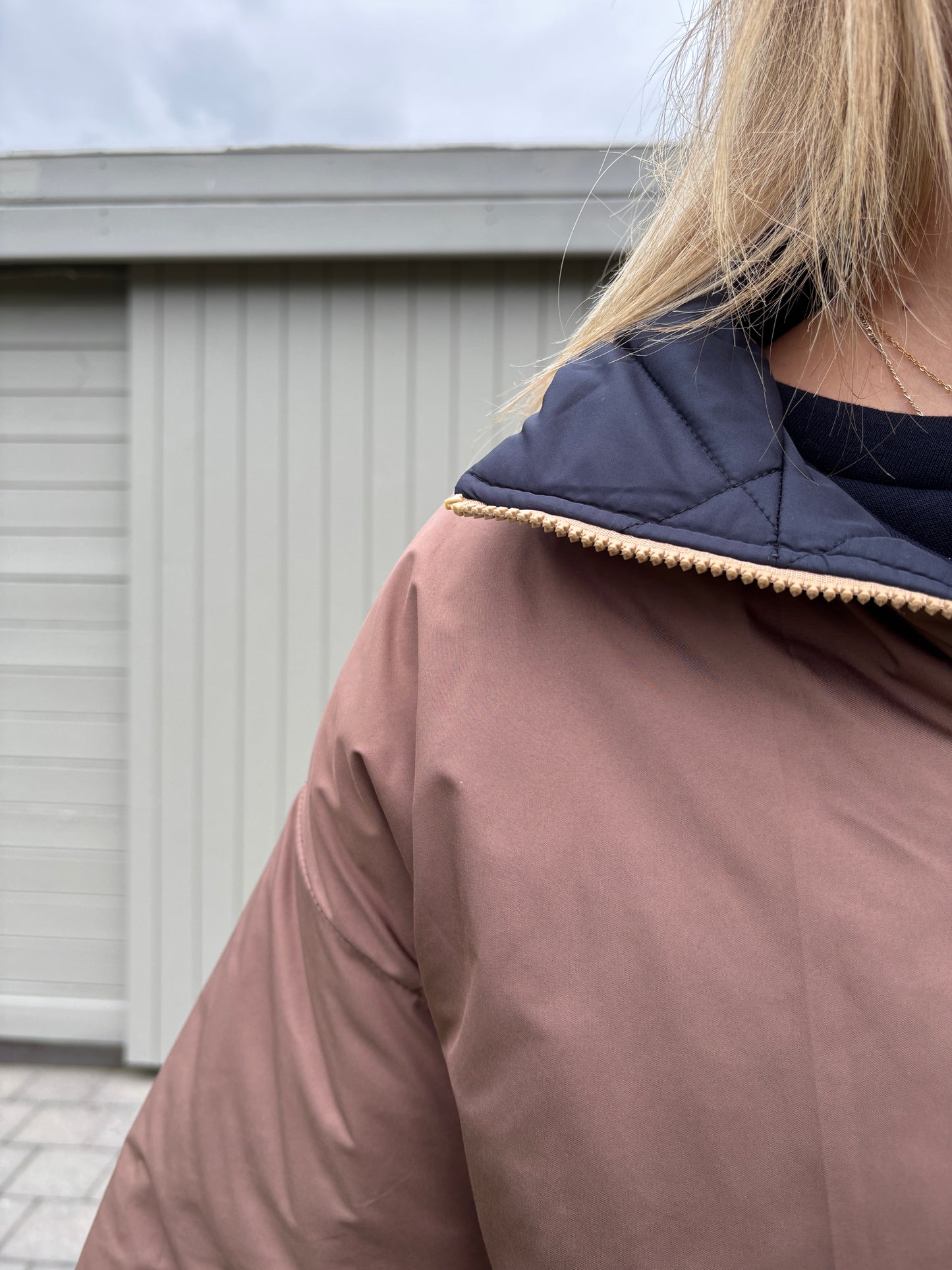 Ester reversible jas - bruin/donkerblauw
