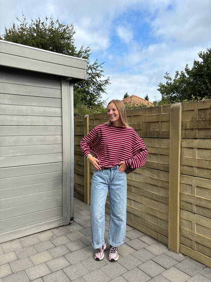 Clair sweater - bordeaux/roze