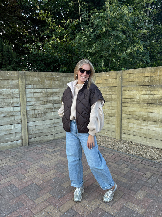 Reversible jasje - beige/bruin