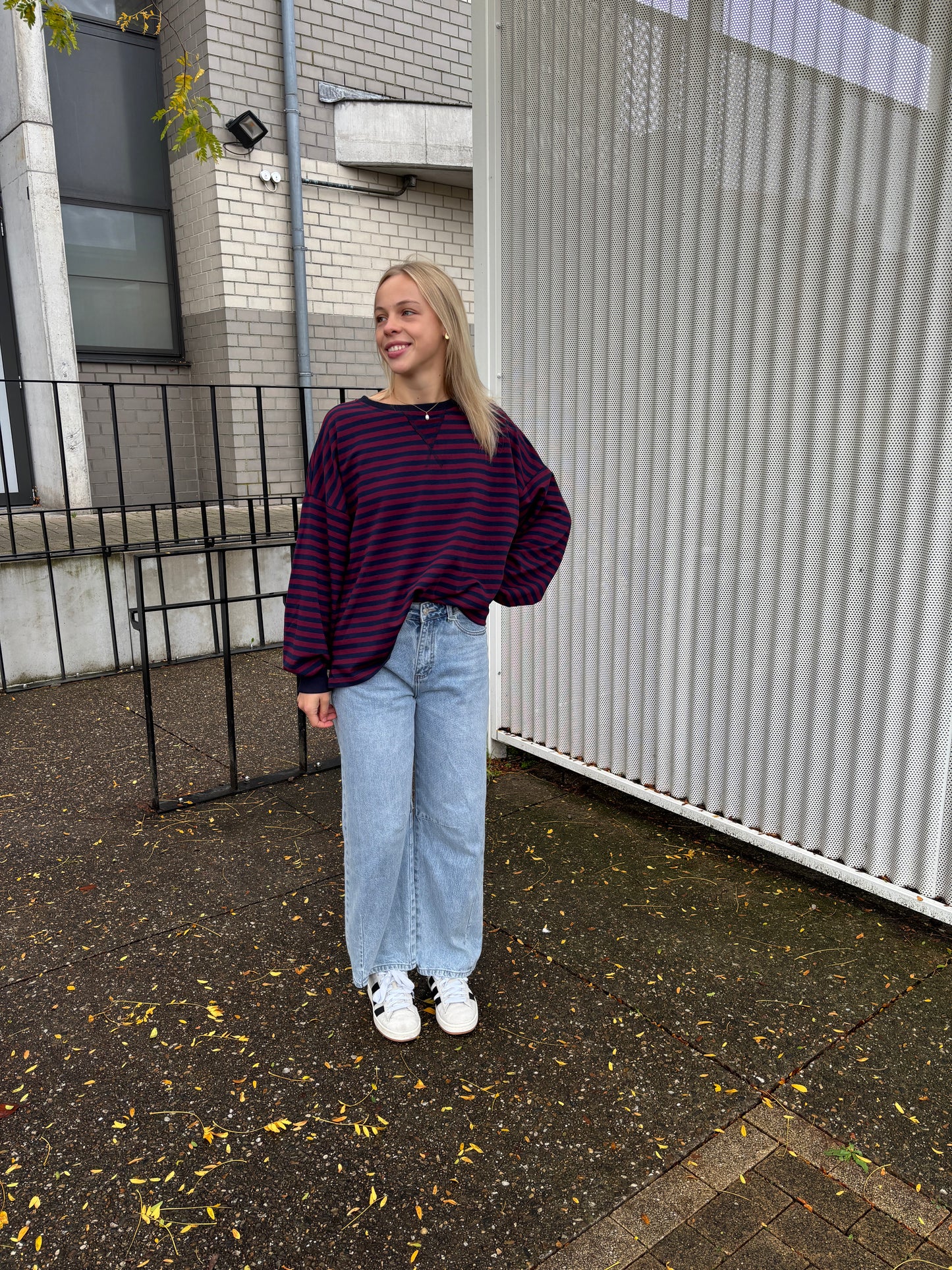 Sammy sweater - bordeaux/donkerblauw