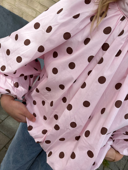 Lea dot blouse - roze
