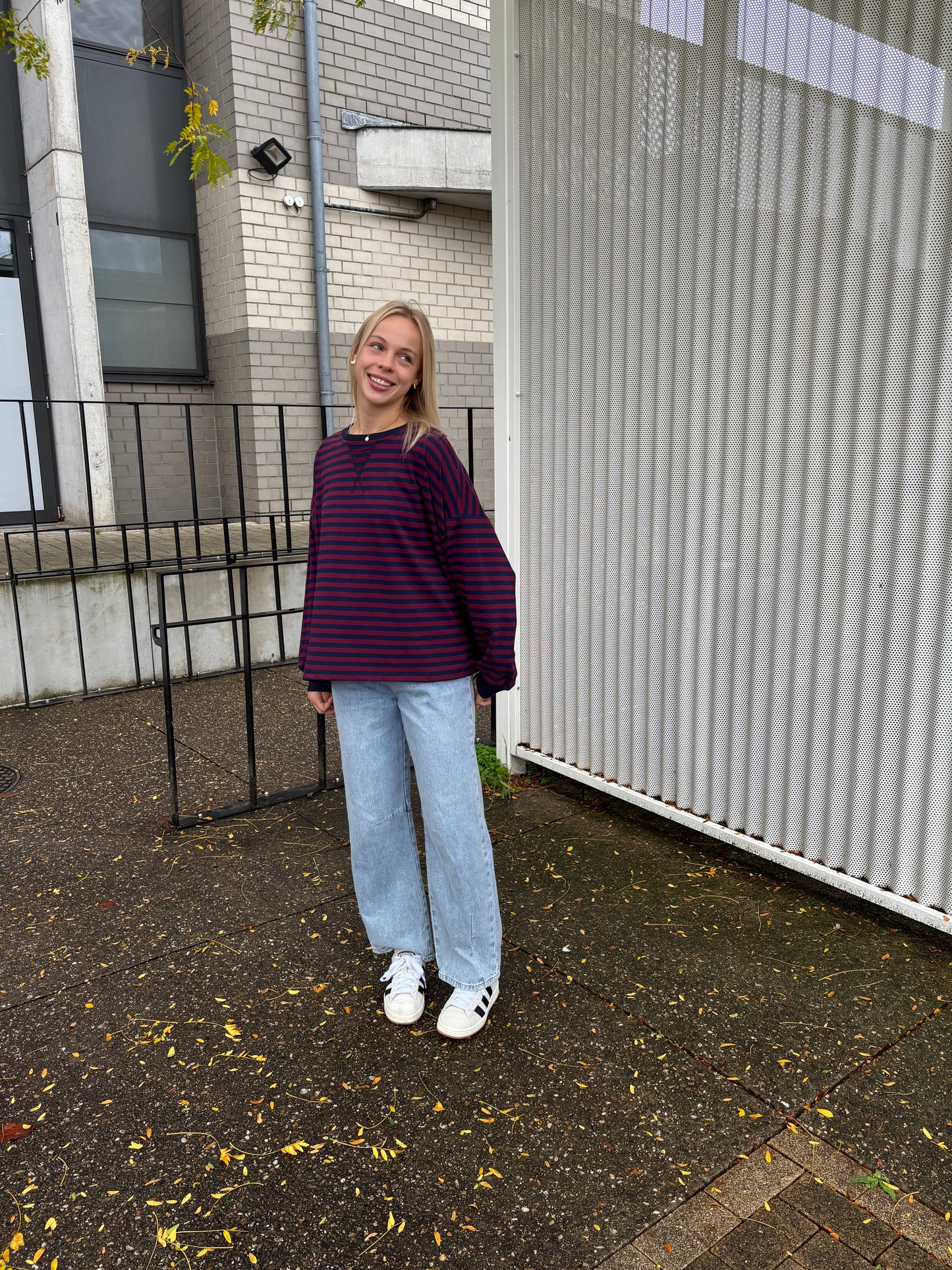 Sammy sweater - bordeaux/donkerblauw