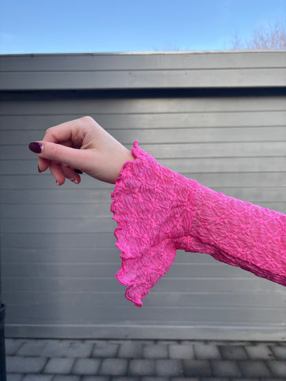 Saar kanten top - roze