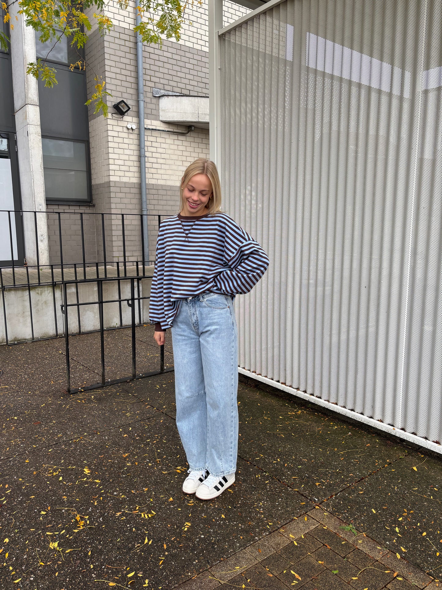 Sammy sweater - bruin/lichtblauw