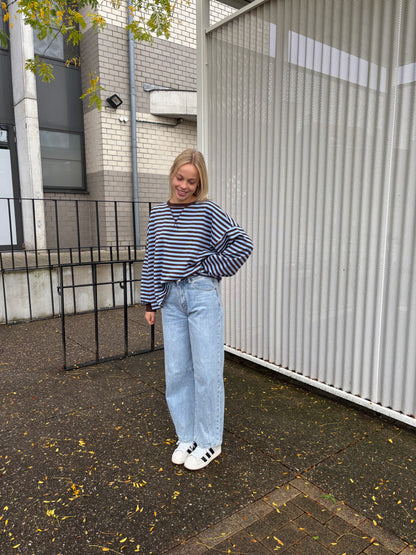 Sammy sweater - bruin/lichtblauw