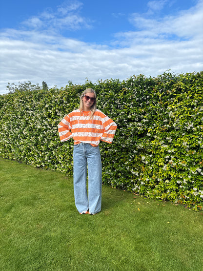 Kate truitje - oranje/wit