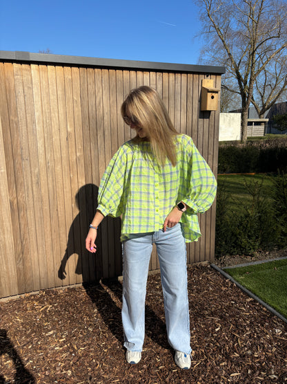 Mona blouse - geelgroen