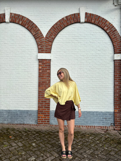 Olive t-shirt - geel