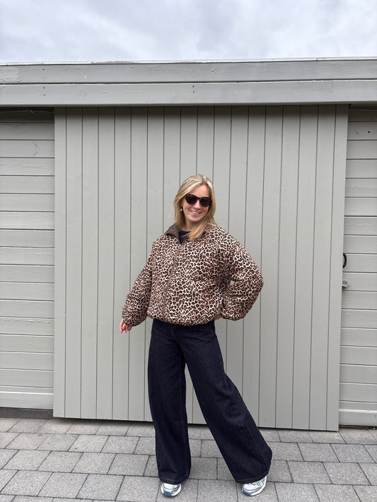Ester reversible jas - leopard/bruin