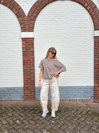 Nena T-shirt - bruin/beige