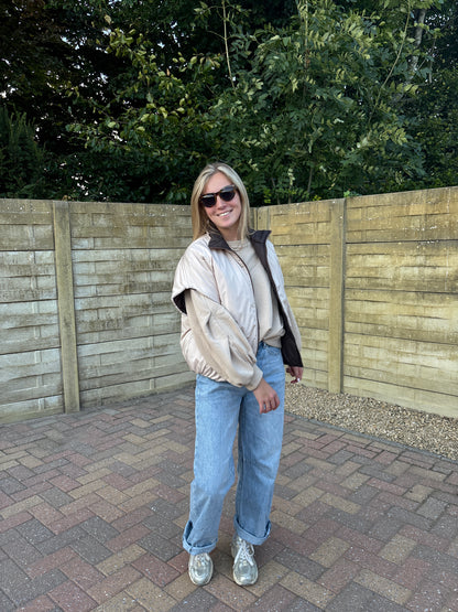 Reversible jasje - beige/bruin