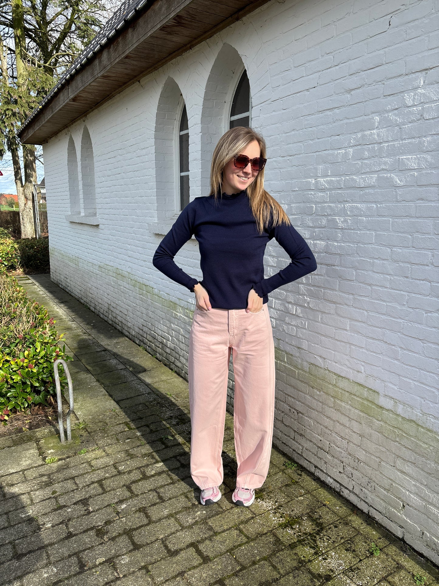 Muna top - donkerblauw