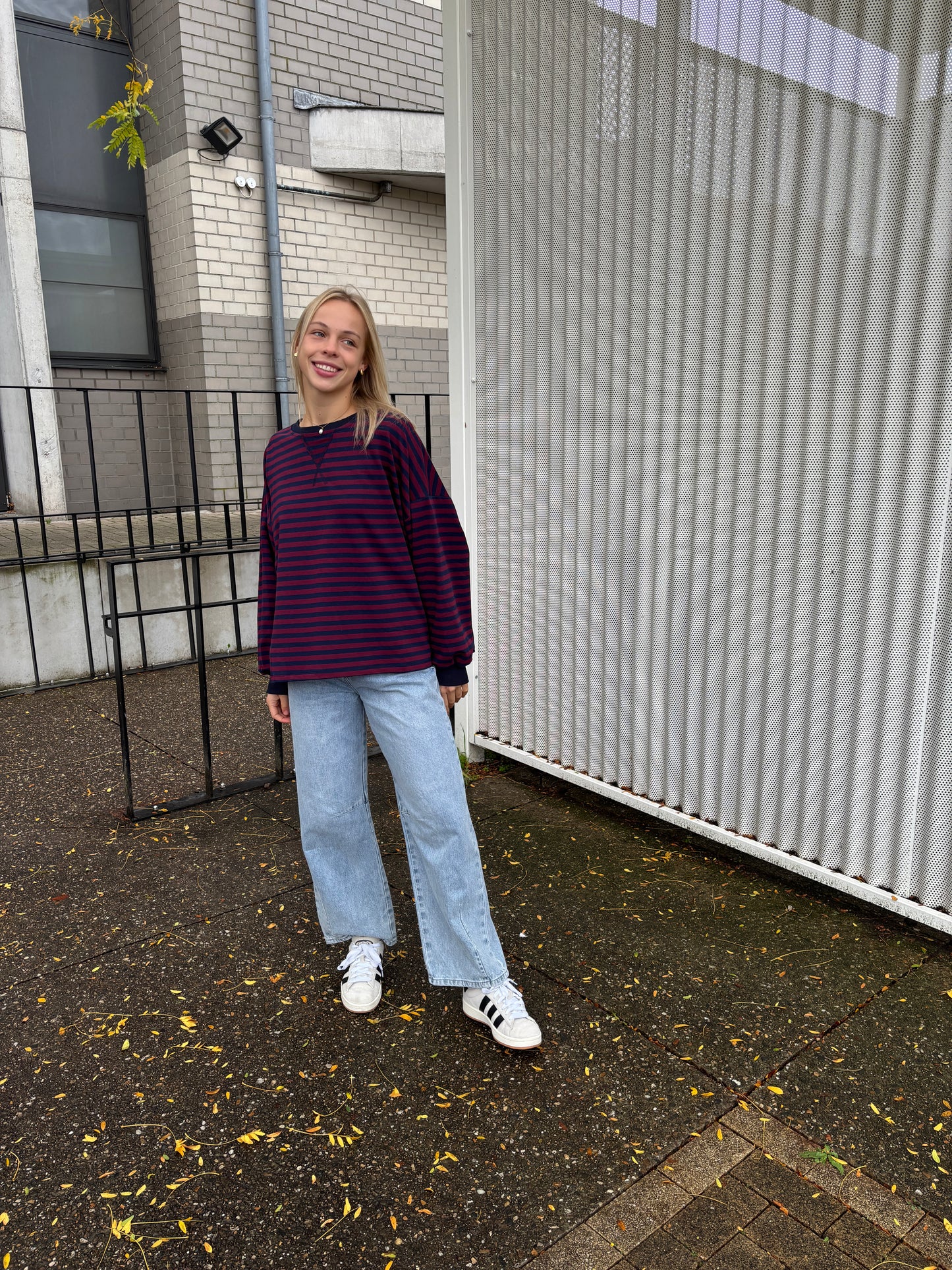 Sammy sweater - bordeaux/donkerblauw