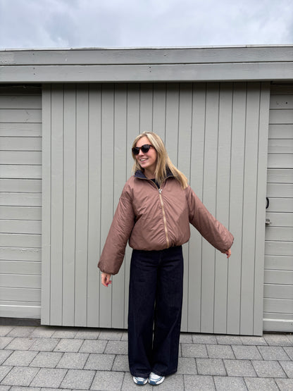 Ester reversible jas - bruin/donkerblauw