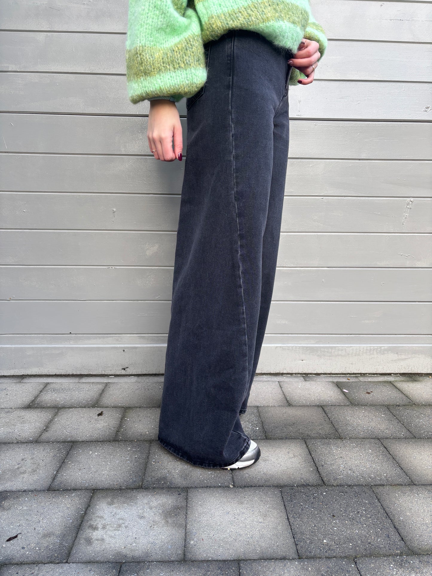 Palazzo jeans - donkergrijs