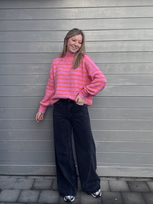 Nora trui - roze/oranje