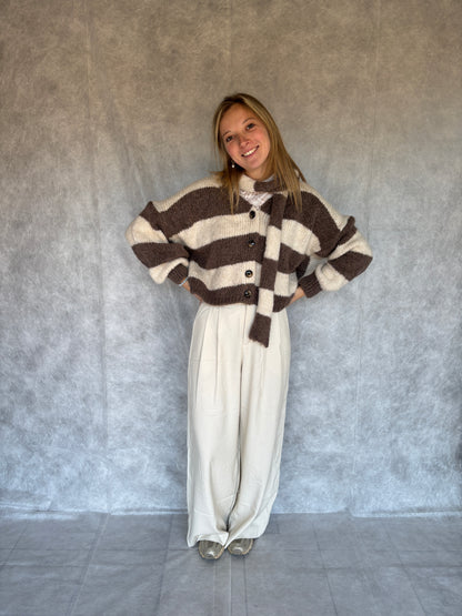 Viv vest + sjaaltje - taupe