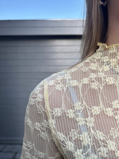 Stella kanten top - geel