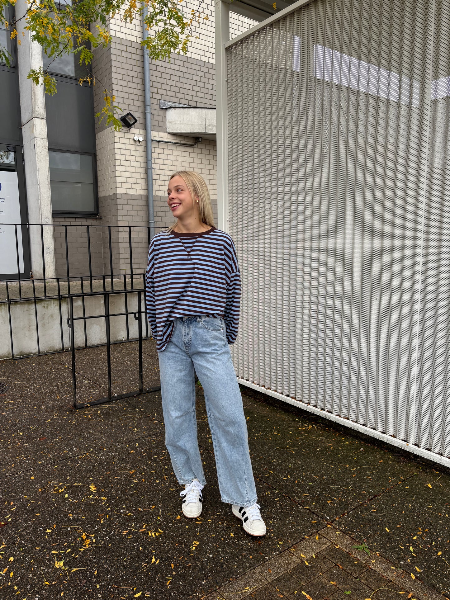 Sammy sweater - bruin/lichtblauw