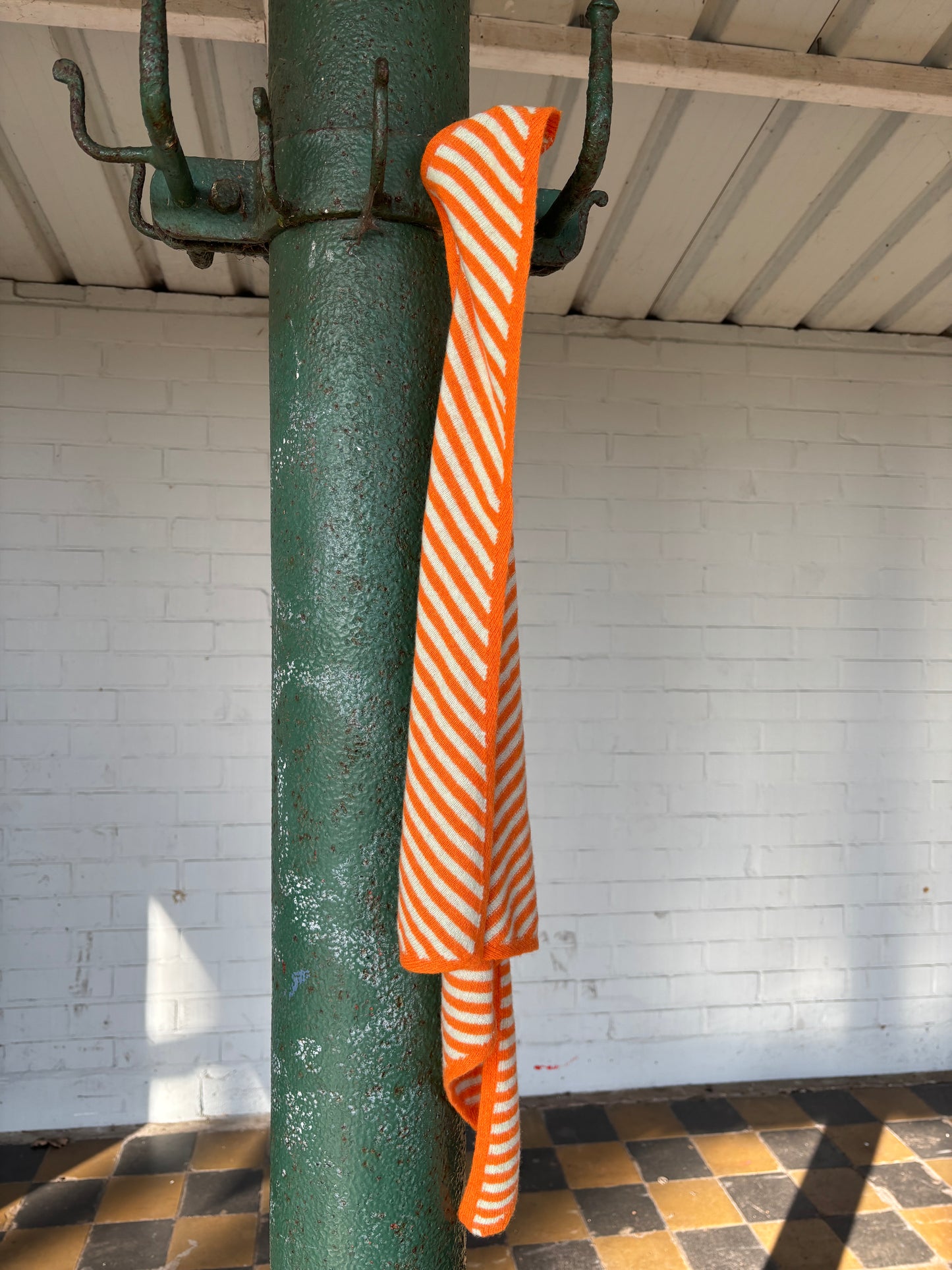 Amelia sjaaltje - groen/oranje